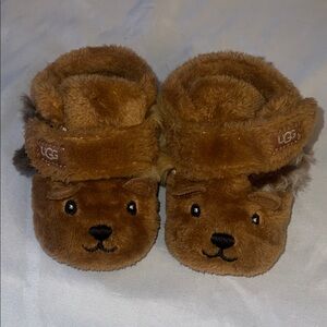 UGG Tan Bear Face Baby Booties